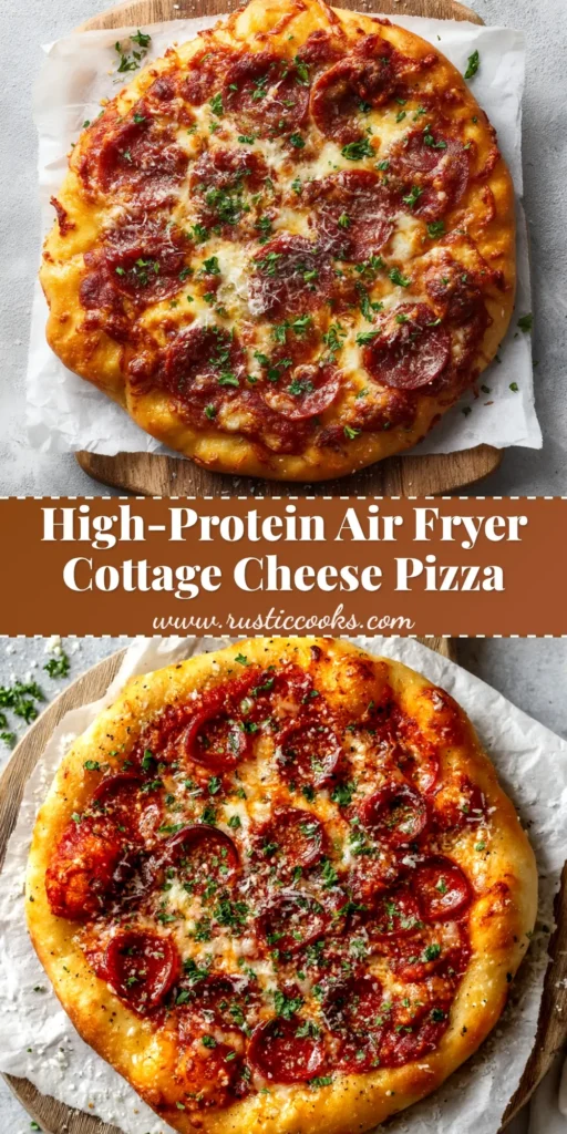 A delicious, golden-brown cottage cheese pizza crust topped with melted cheese and fresh basil. This high-protein, low-carb pizza is the perfect healthy meal.