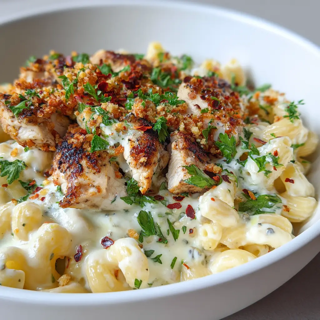 Close up of juicy grilled cubed citrus chicken breast showing slight charred grill marks next to diced fresh green tomatoes and chopped cucumber.