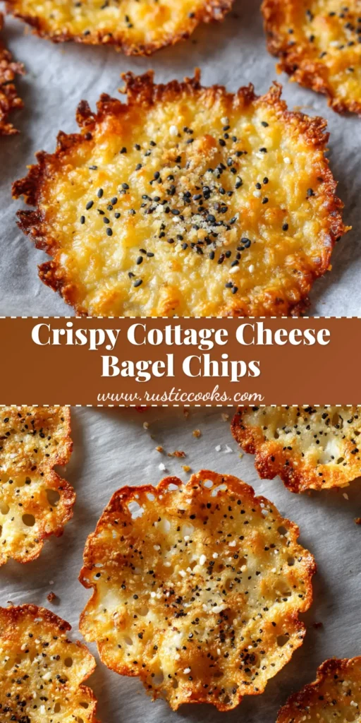 A batch of circular baked Cottage Cheese Chips on parchment paper, featuring golden brown crispy lacy edges and savory seed toppings.