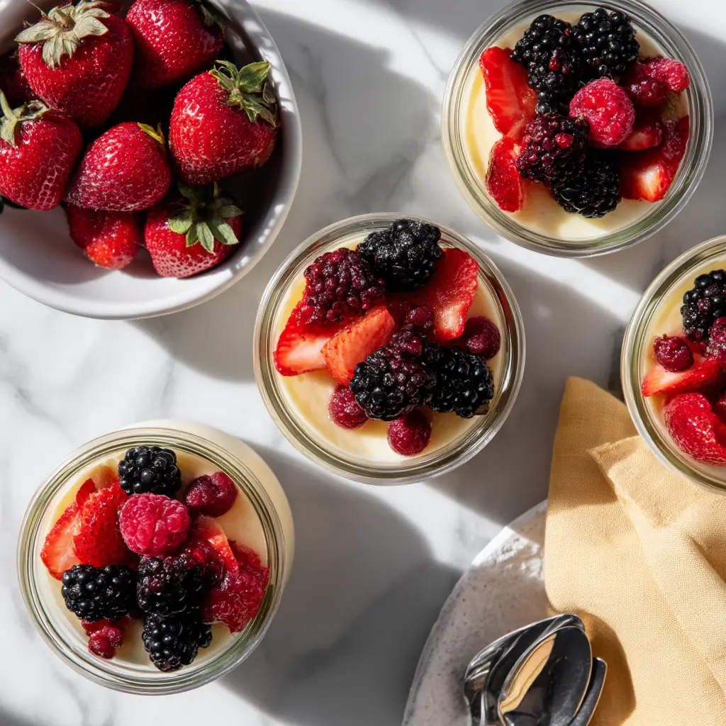The smooth, blended cheesecake filling being poured over the graham cracker crust in a springform pan before baking.