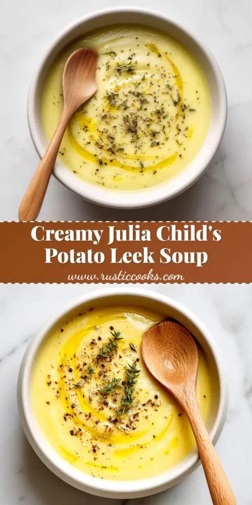 A beautiful bowl of creamy Potato Leek Soup, garnished with fresh herbs. This image showcases the perfect, easy-to-make Potato Leek Soup Recipe for a cozy meal.
