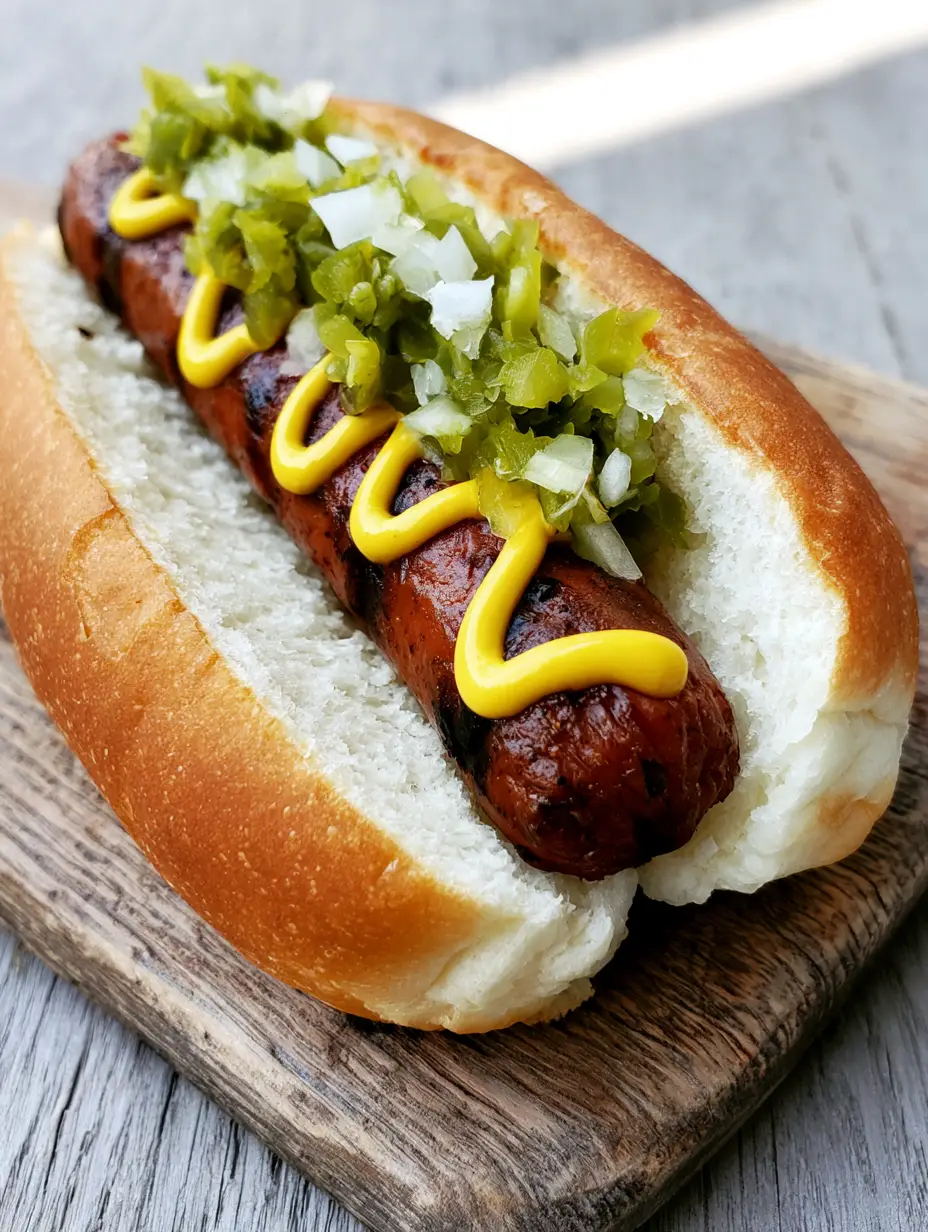 A smartphone photo of a golden-brown Homemade Hot Dog Bun on a rustic wooden board with side lighting showing the pillowy interior.